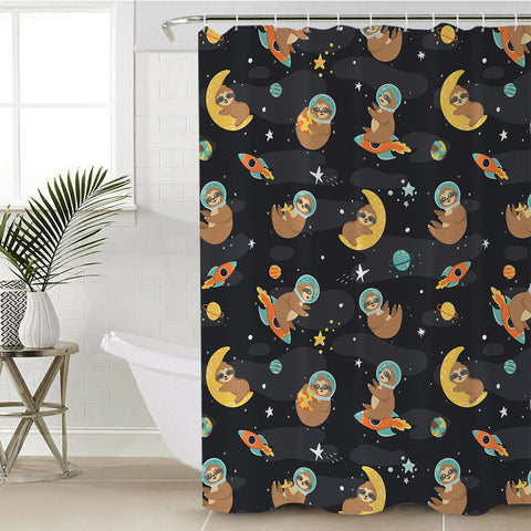 Image of Space Sloth SWYL2382 Shower Curtain
