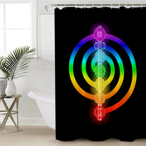 Rainbow Chakras SWYL2396 Shower Curtain