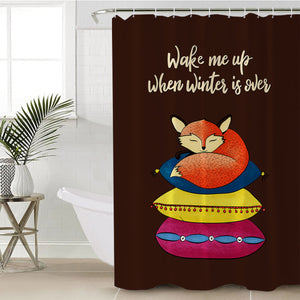 Hibernating Fox SWYL2401 Shower Curtain