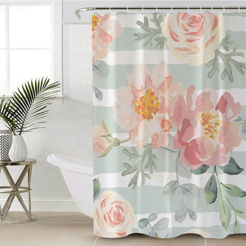 Image of Watercolored Flowers SWYL2409 Shower Curtain