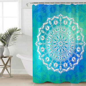 Aquatic Mandala SWYL2414 Shower Curtain