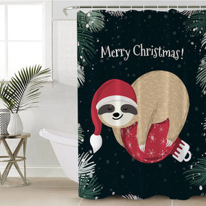Santa Sloth SWYL2416 Shower Curtain