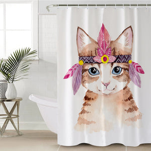 Tribal Cat SWYL2419 Shower Curtain