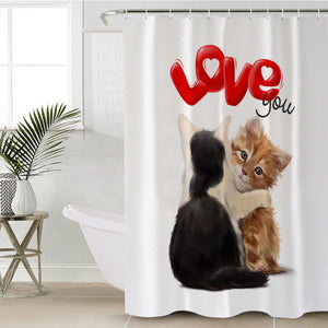 Love You Cat SWYL2427 Shower Curtain