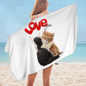 Love You Cat SWYL2427 Bath Towel