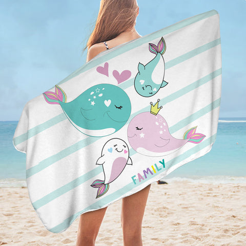 Image of Whale Fam SWYL2428 Bath Towel