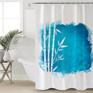 Bamboo White Shadow SWYL2471 Shower Curtain