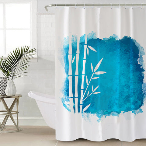 Image of Bamboo White Shadow SWYL2471 Shower Curtain