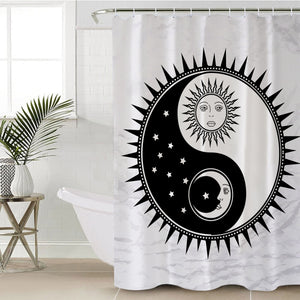 Yin Yang Sun Moon SWYL2473 Shower Curtain