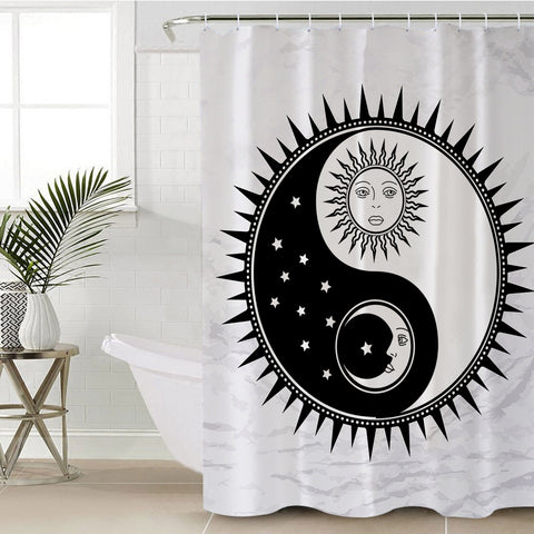 Image of Yin Yang Sun Moon SWYL2473 Shower Curtain