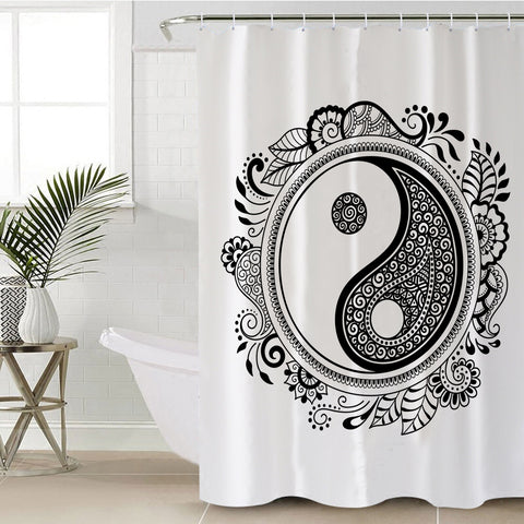 Image of Stylized Yin Yang SWYL2480 Shower Curtain