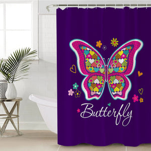 Butterfly Puzzle SWYL2487 Shower Curtain