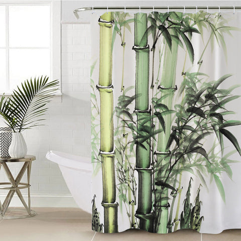 Image of Bamboo Drawing SWYL2490 Shower Curtain