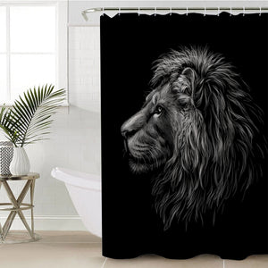 Lion Portrait SWYL2492 Shower Curtain