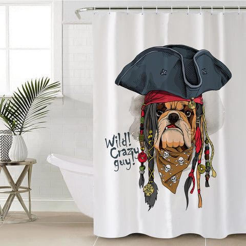 Image of Pirate Pug SWYL2505 Shower Curtain