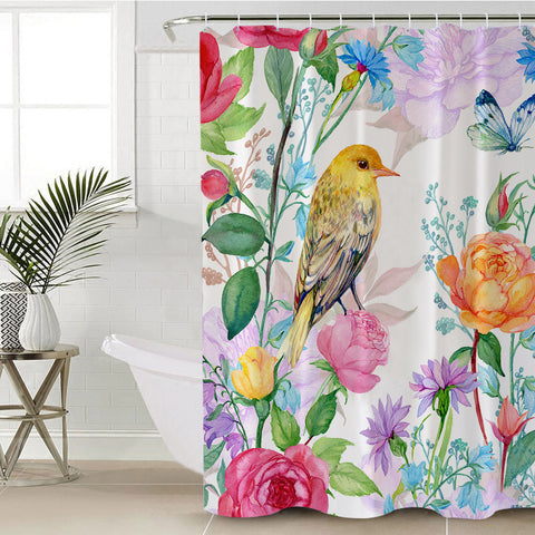 Image of Bird & Flowers SWYL2508 Shower Curtain