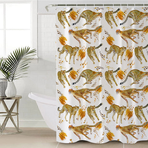 Image of Leopard Themed SWYL2509 Shower Curtain