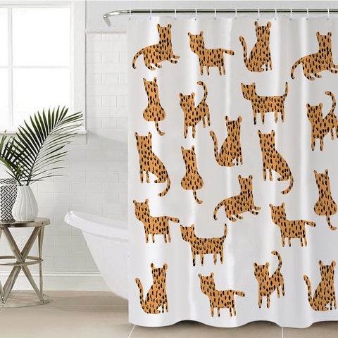 Image of Cartooned Leopard SWYL2510 Shower Curtain