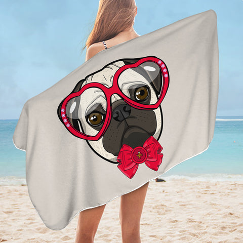 Image of Cute Pug SWYL2516 Bath Towel