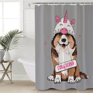 Corgicorn SWYL2522 Shower Curtain