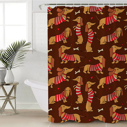 Image of Cute Dachshunds SWYL2527 Shower Curtain