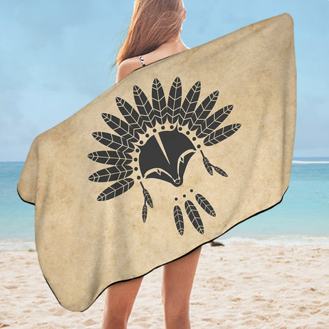 Image of Tribal War Bonnet SWYL2690 Bath Towel