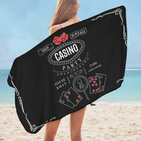 Image of Casino Party SWYL2858 Bath Towel