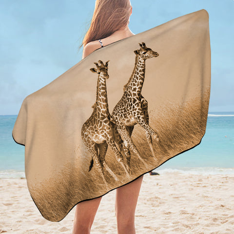 Image of Giraffe Couple SWYL2865 Bath Towel