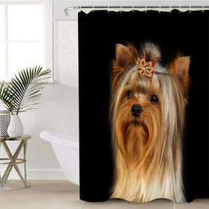 Brown Maltese Black SWYL3299 Shower Curtain