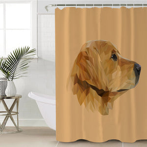 Golden Retriever Illustration Shade of Brown SWYL3303 Shower Curtain