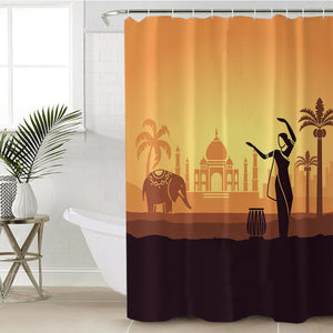 Greek Temple SWYL3306 Shower Curtain