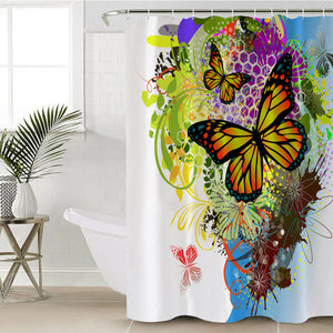 Colorful Butterfly SWYL3311 Shower Curtain