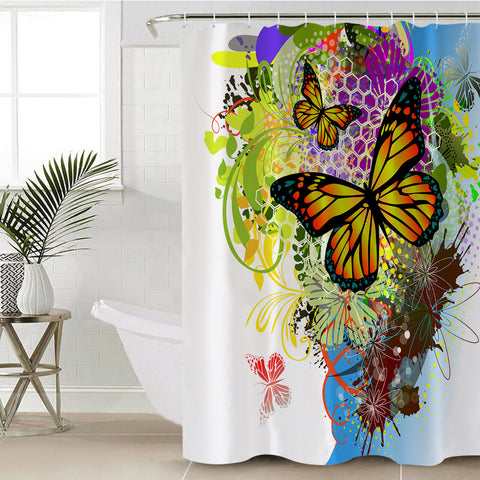 Image of Colorful Butterfly SWYL3311 Shower Curtain
