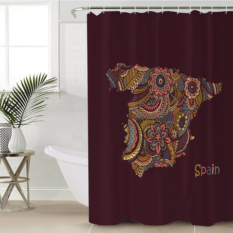 Image of Spain Territory SWYL3318 Shower Curtain