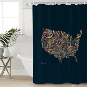 USA Territory SWYL3319 Shower Curtain