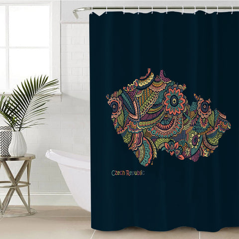 Image of Czech Republic Territory SWYL3322 Shower Curtain