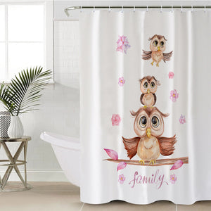 Owl Family SWYL3325 Shower Curtain