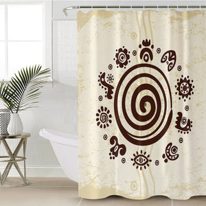 Ancient Egypt Hieroglyphic Around Spiral SWYL3331 Shower Curtain