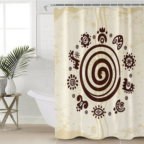 Image of Ancient Egypt Hieroglyphic Around Spiral SWYL3331 Shower Curtain