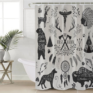 The First Nation SWYL3334 Shower Curtain