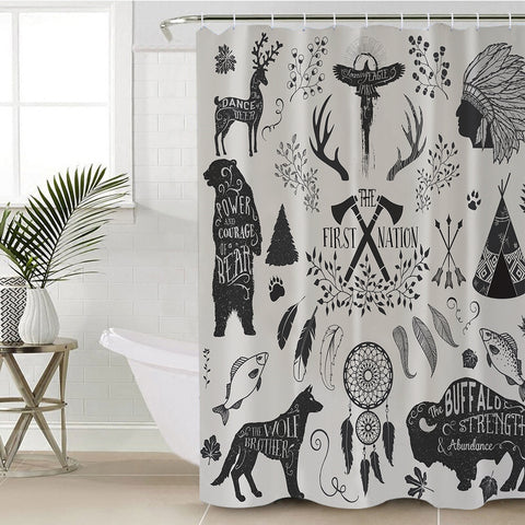 Image of The First Nation SWYL3334 Shower Curtain