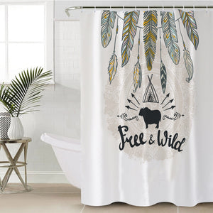 Feather - Free & Wild SWYL3336 Shower Curtain