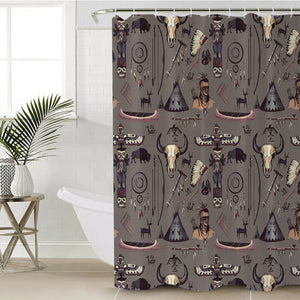 Brown Hunter Bohemian Pattern SWYL3337 Shower Curtain