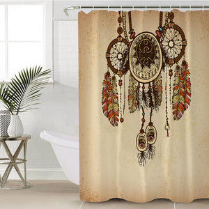 Three Beige Dream Catchers SWYL3340 Shower Curtain