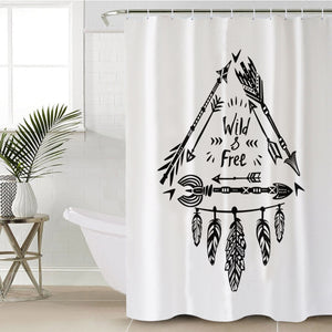 Wild & Free - Triangle Arrow Dreamcatcher SWYL3354 Shower Curtain