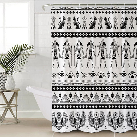 Image of Ancient Egyptian Aztec Print SWYL3359 Shower Curtain