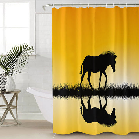 Image of Reflect Horse On RIver SWYL3365 Shower Curtain