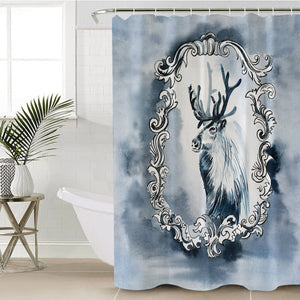 Elk Sketch On The Mirror SWYL3366 Shower Curtain