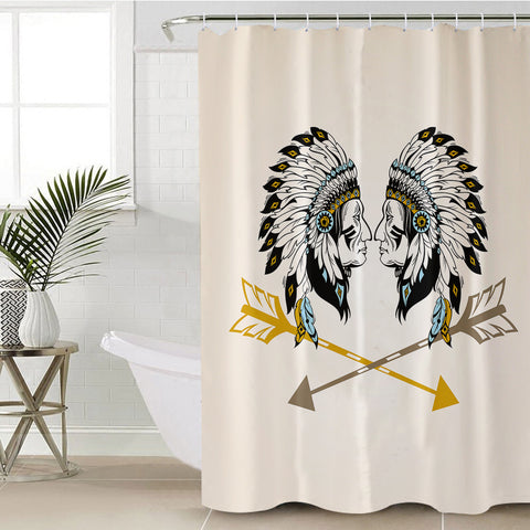 Image of Facing Bohemian & Arrows SWYL3367 Shower Curtain