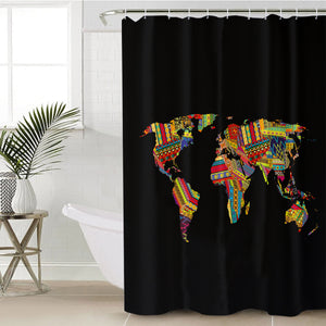 Colorful Aztec Map SWYL3370 Shower Curtain